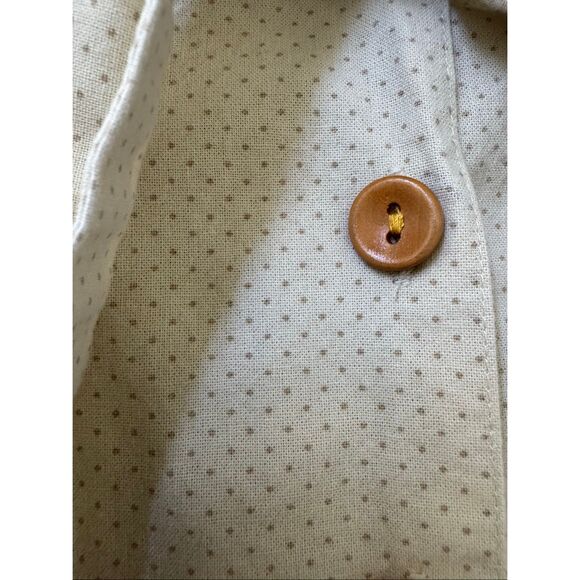 Lacey Lane size 5 Harriette little girls bow collar cream mini polka dot long sl - Picture 4 of 8